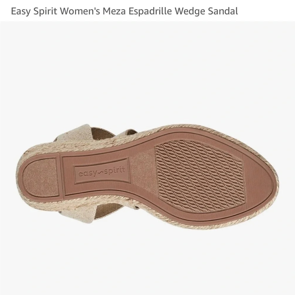 Worn Once Easy Spirit Women's Meza Espadrille Wedge Sanda - Picture 5 of 10